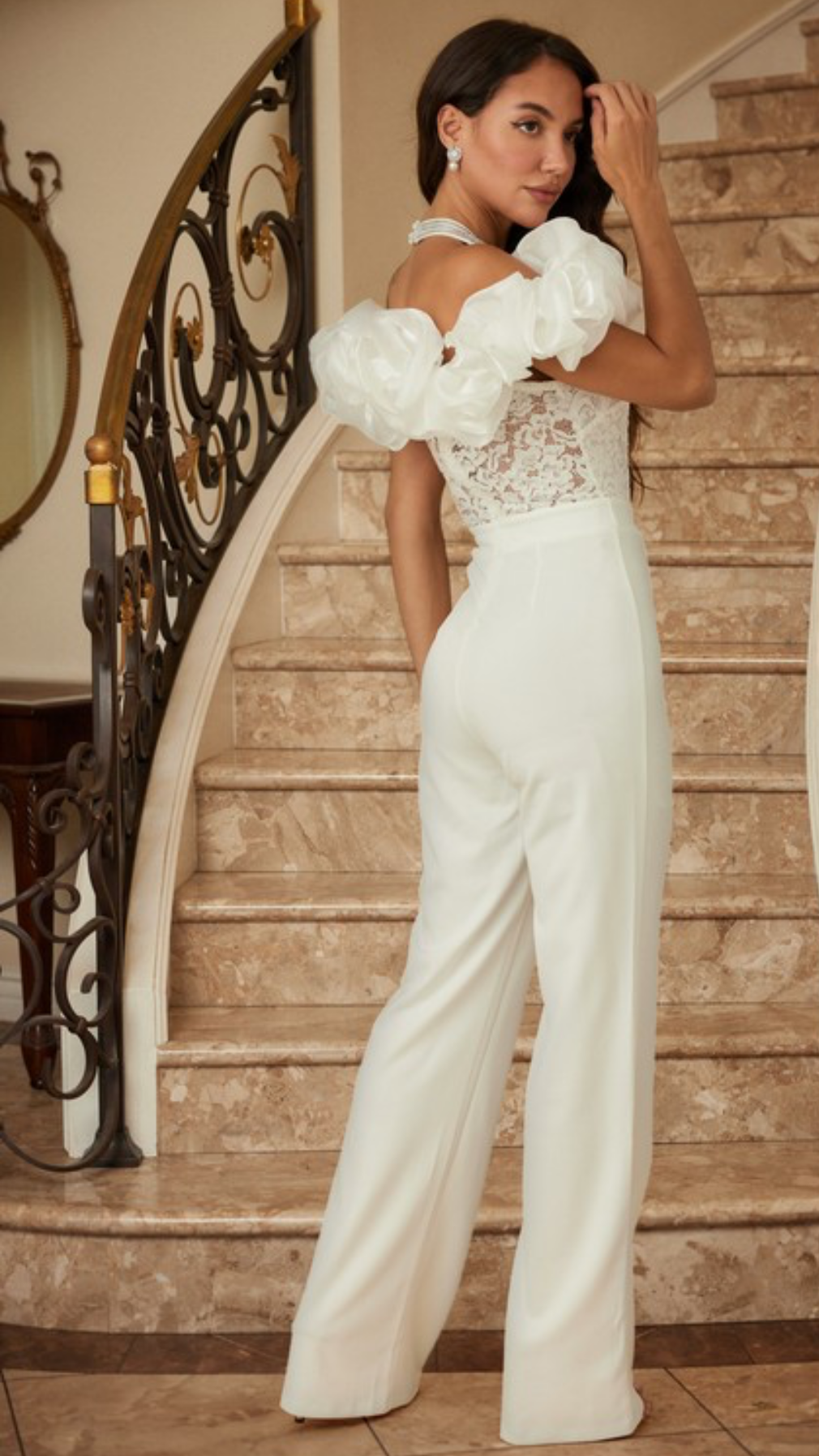 MEDALLION PEARL PENDANT JUMPSUIT