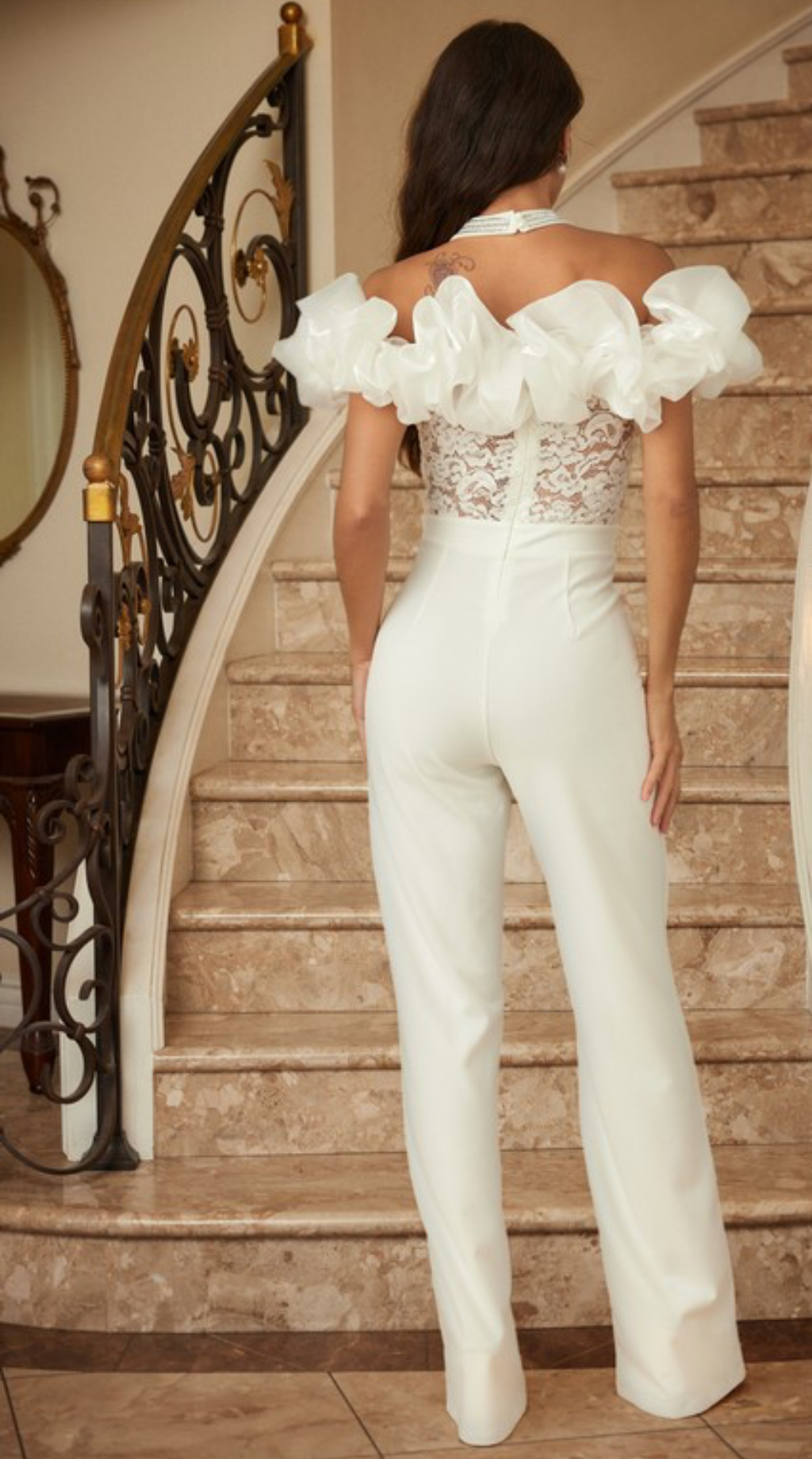 MEDALLION PEARL PENDANT JUMPSUIT